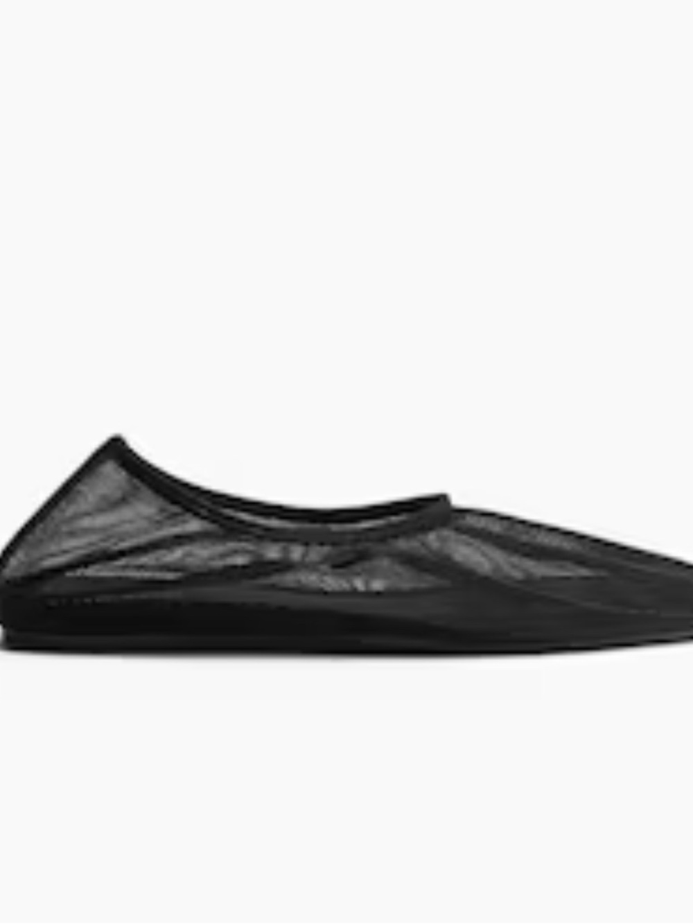 H&M Black Sheer Mesh Ballet Flat